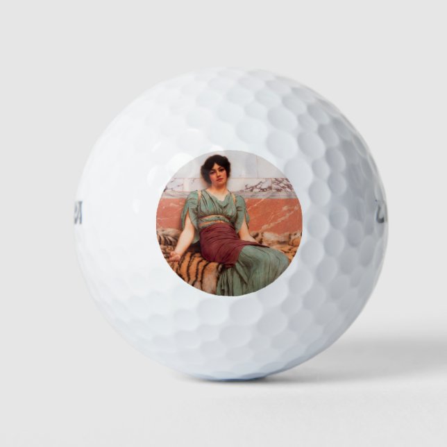 Süße Träume (schöne römische Frau auf der Tigerhau Golfball (Vorderseite)