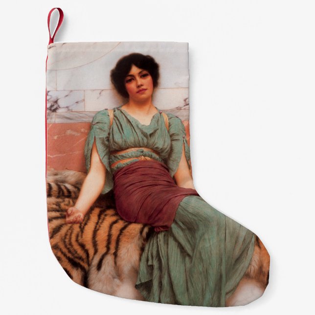 Süße Träume (schöne römische Frau auf der Tigerhau Kleiner Weihnachtsstrumpf (Vorderseite)