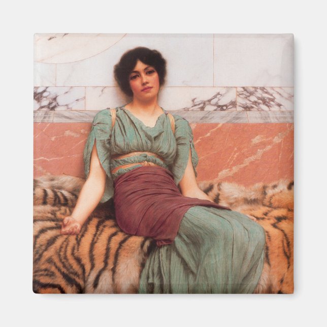 Süße Träume (schöne römische Frau auf der Tigerhau Magnet (Vorne)