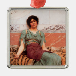 Süße Träume (schöne römische Frau auf der Tigerhau Ornament Aus Metall