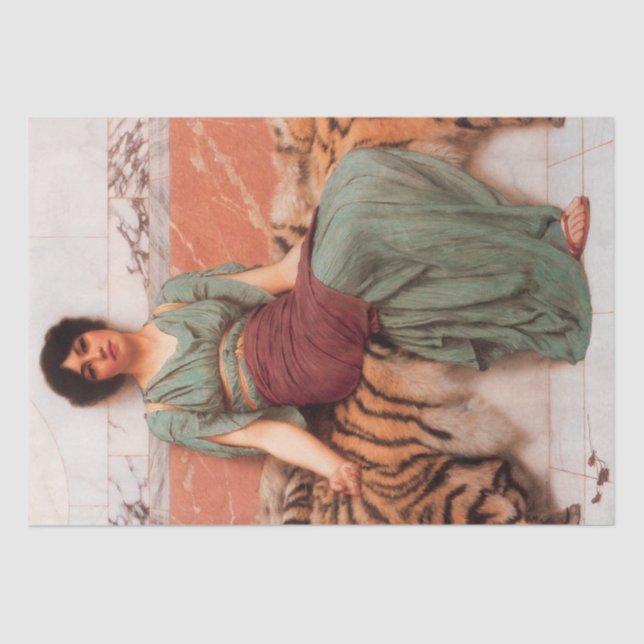 Süße Träume (schöne römische Frau auf der Tigerhau Seidenpapier (Vorderseite)