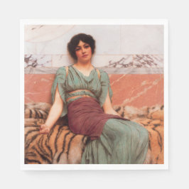 Süße Träume (schöne römische Frau auf der Tigerhau Serviette