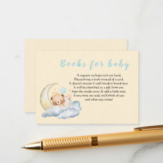 Süße Träume Teddybär Junge Baby Shower Begleitkarte