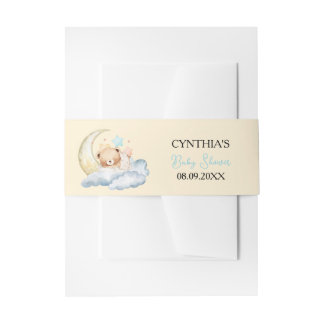 Süße Träume Teddybär Junge Baby Shower  Einladungsbanderole