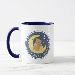 Süße Träume: Teddybär und Honig-Illustration Tasse