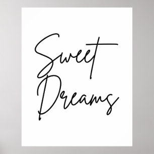 Süße Träume Typografie Kunst Druck Poster