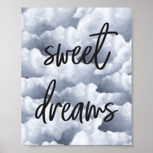 Süße Träume - Wolken - Wandkunstposter Poster
