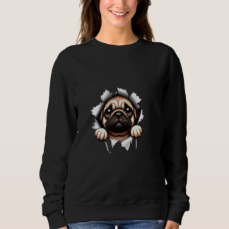 Süße traurige Mops-Hoodie – Emotionale ästhetische Sweatshirt