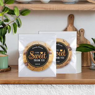Süße Treat Black & Gold Dankeschön-Aufkleber Runder Aufkleber