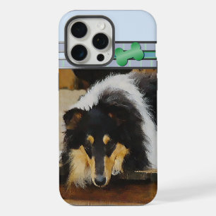 Süße Tri-Farben-Rauhhaar-Collie-Hundekunst iPhone 15 Pro Max Hülle