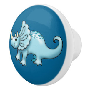 Süße Triceratops-Dinosaurier-Illustration Keramikknauf