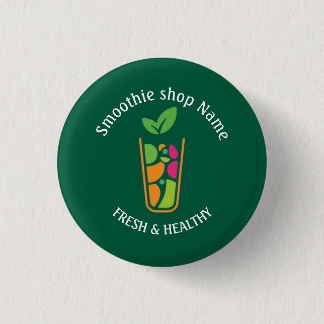 Süße tropische Fruchtsmoothies Fruchküche shop Button (Vorderseite)