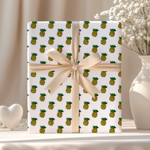 Süße tropische Sommerfrüchte Ananas Muster Geschenkpapier