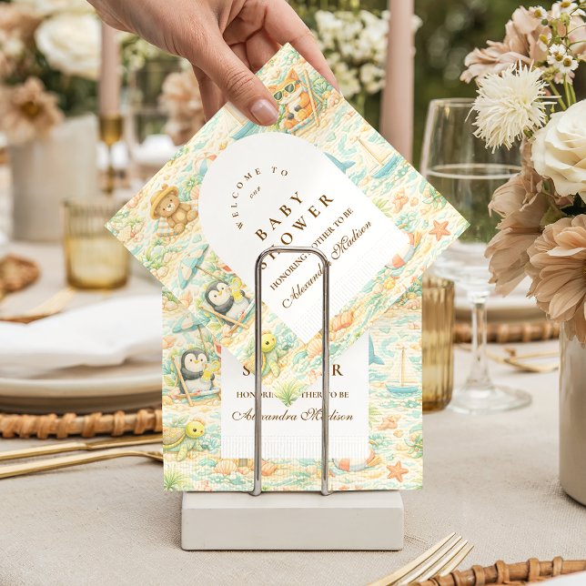 Süße tropische Tierparty-Baby-Party Serviette (Von Creator hochgeladen)