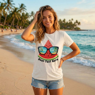 Süße tropische Wassermelone Sommerferien individue Tri-Blend Shirt