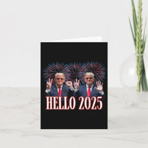 Süße Trump Hallo 2025 Silvester Einweihung Tun Karte