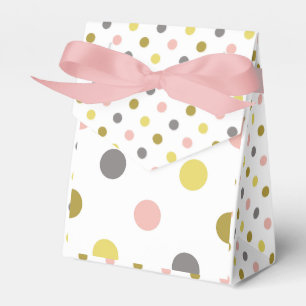 Süße Tupfen Senfgelb Pink Grau Weiß Geschenkschachtel