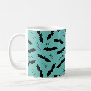 Süße Türkis-Fledermäuse Halloween-Party Kaffeetasse