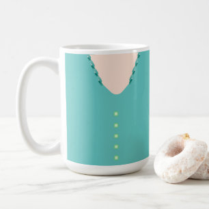 Süße Türkisblaue 🎀 Ballkleid-Bluse  Kaffeetasse