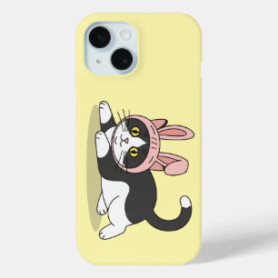 Süße Tuxedo-Katze im Hasenohren-Kostüm Ästhetik Case-Mate iPhone Hülle