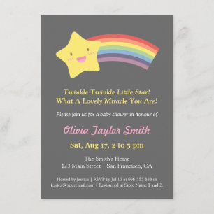 Süße Twinkle Twinkle Little Star Baby Shower Einladung