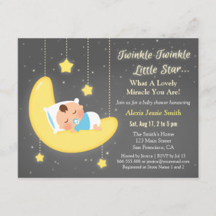Süße Twinkle Twinkle Little Star Baby Shower Einladung
