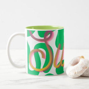 Süße Typografie-Tasse Zweifarbige Tasse