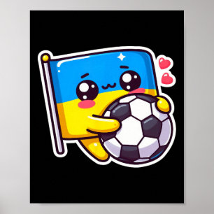Süße Ukrainische Bynner-Fan Ukraine-Flagge Cute Ca Poster