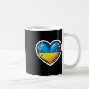 Süße ukrainische Bynner-Fan Ukraine-Flagge Herz Re Kaffeetasse
