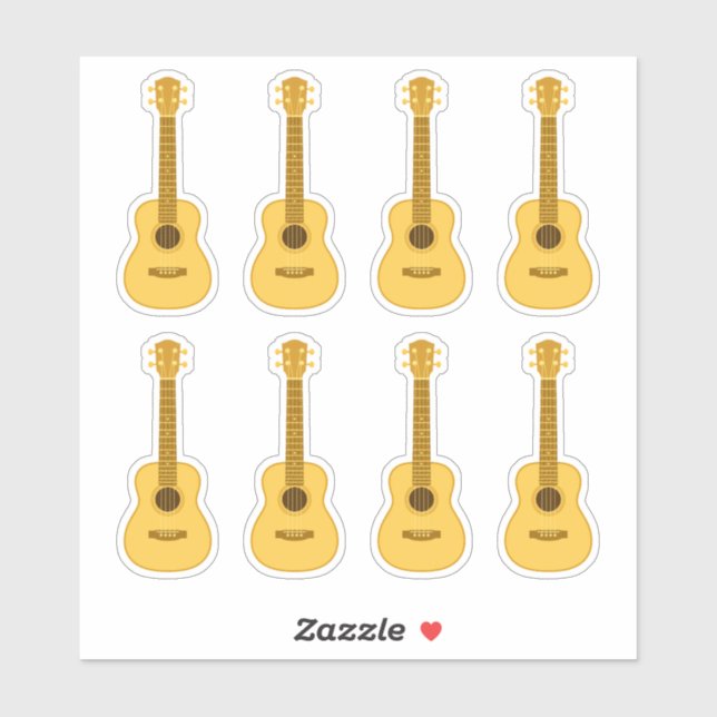Süße Ukulele-Aufkleber Aufkleber (Blatt)