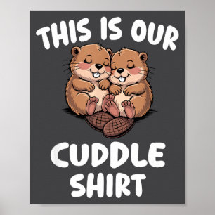 Süße Umarmung für Paare Lustig Romantisch Poster