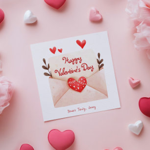 Süße Umschlag Glückliches Valentinstag-Grußkarte Karte
