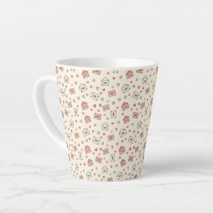 Süße Umschläge & Herzen Nahtloser Valentinstag Milchtasse