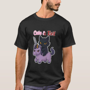 Süße unartige Katze Einhorn Lustig Chaos Whimsica T-Shirt