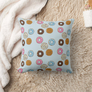 Süße und bunte Glasur-Donuts Kissen