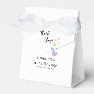 Süße und bunte Herzen Baby Shower Geschenkschachtel