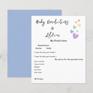 Süße und bunte Herzen Flyer für Baby Shower Spiel