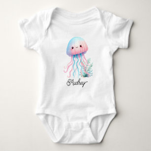 Süße und bunte Quallen Baby Strampler
