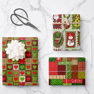 Süße und farbenfrohe Weihnachtspapierbögen Geschenkpapier Set