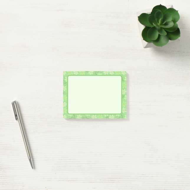 Süße und florale grüne Petal-Post-it-Notes Post-it Klebezettel (Büro)