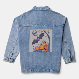 Süße und gemütliche Halloween-Becher mit lächelnde Jeansjacke
