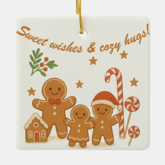 Süße und gemütliche Weihnachtsdekoration aus Lebku Keramikornament