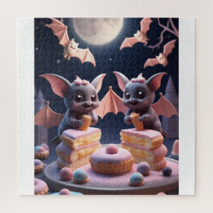 Süße und gruselige Fledermaus-Bäckerei-Kunst  Puzzle
