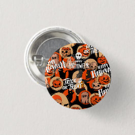Süße und gruselige Halloween-Spooky-Vibes Button