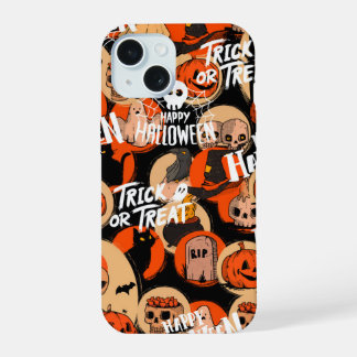 Süße und gruselige Halloween-Spooky-Vibes iPhone 15 Hülle