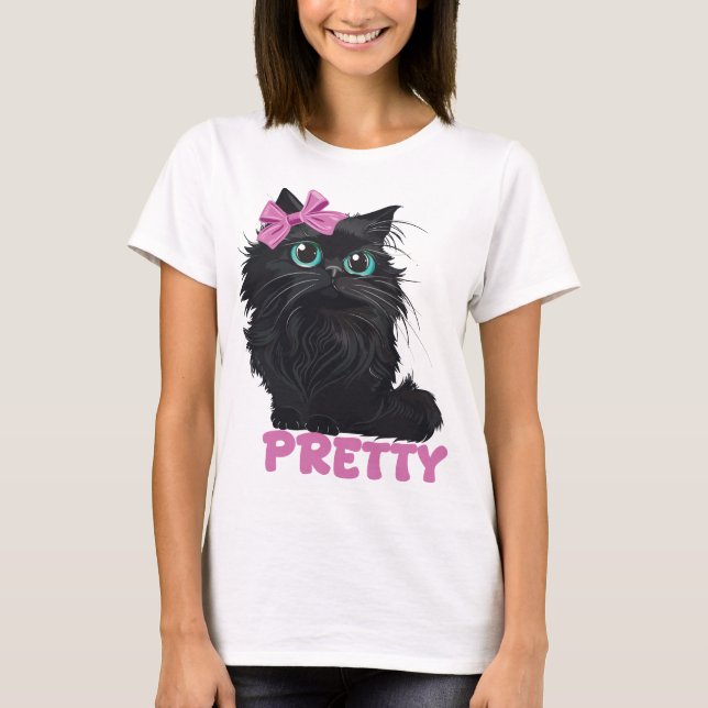 Süße und hübsche Katze 🐱 T-Shirt (Vorderseite)