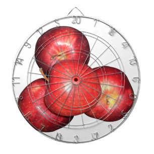 Süße und knackige rote Äpfel - Bio-Obst-Druck Dartscheibe