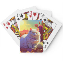 Süße und künstlerische Katzen-Poker-Karten