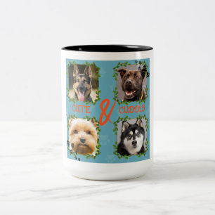 Süße und Kuschelige Individuelle Tierfoto-Collage- Zweifarbige Tasse