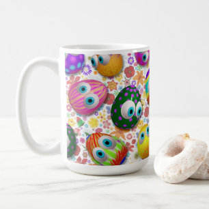 Süße und lustige Ostereier Cartoon Kaffeetasse